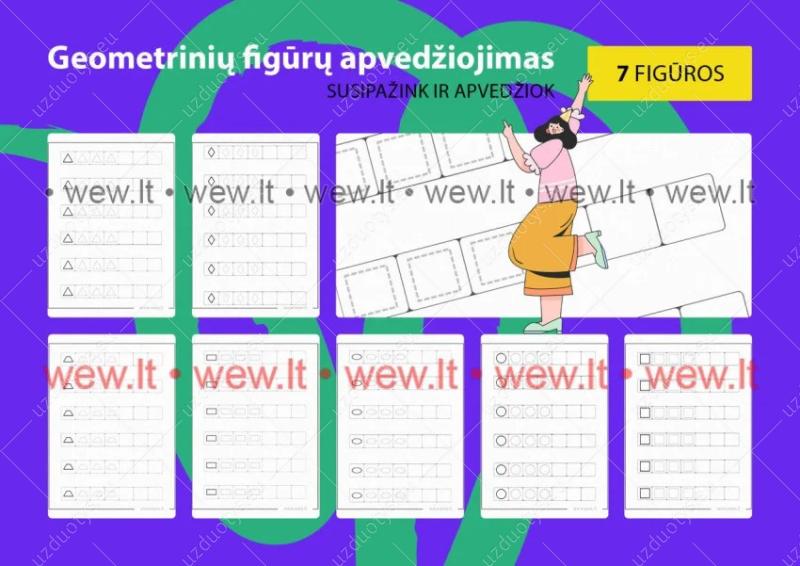 Geometrinių figūrų apvedžiojimas